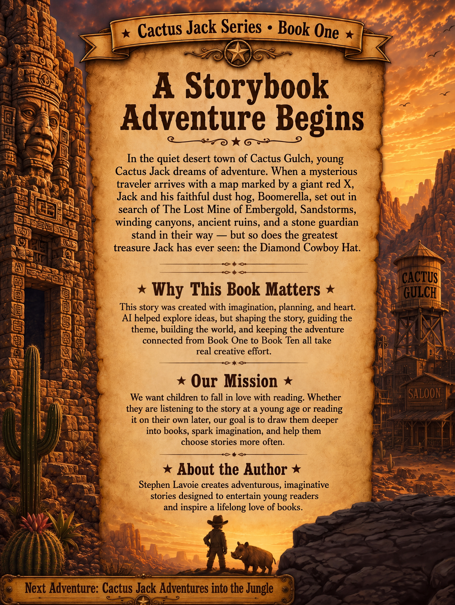 The Legend of the Diamond Cowboy Hat — Back Cover