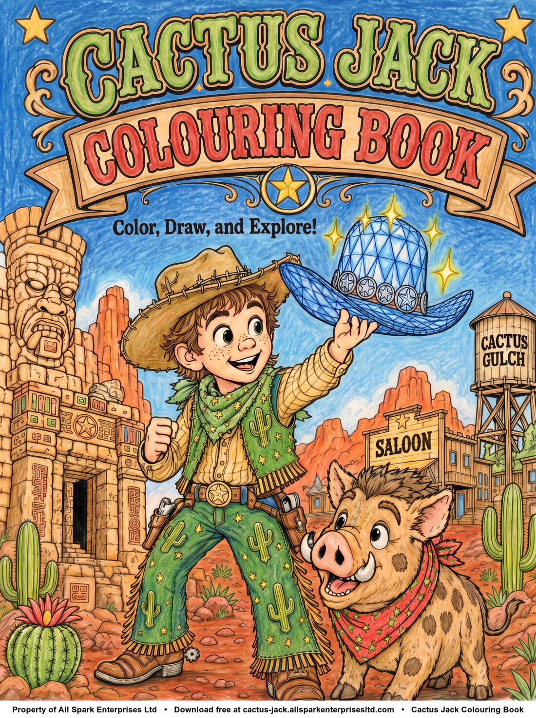 Cactus Jack Colouring Book Cover