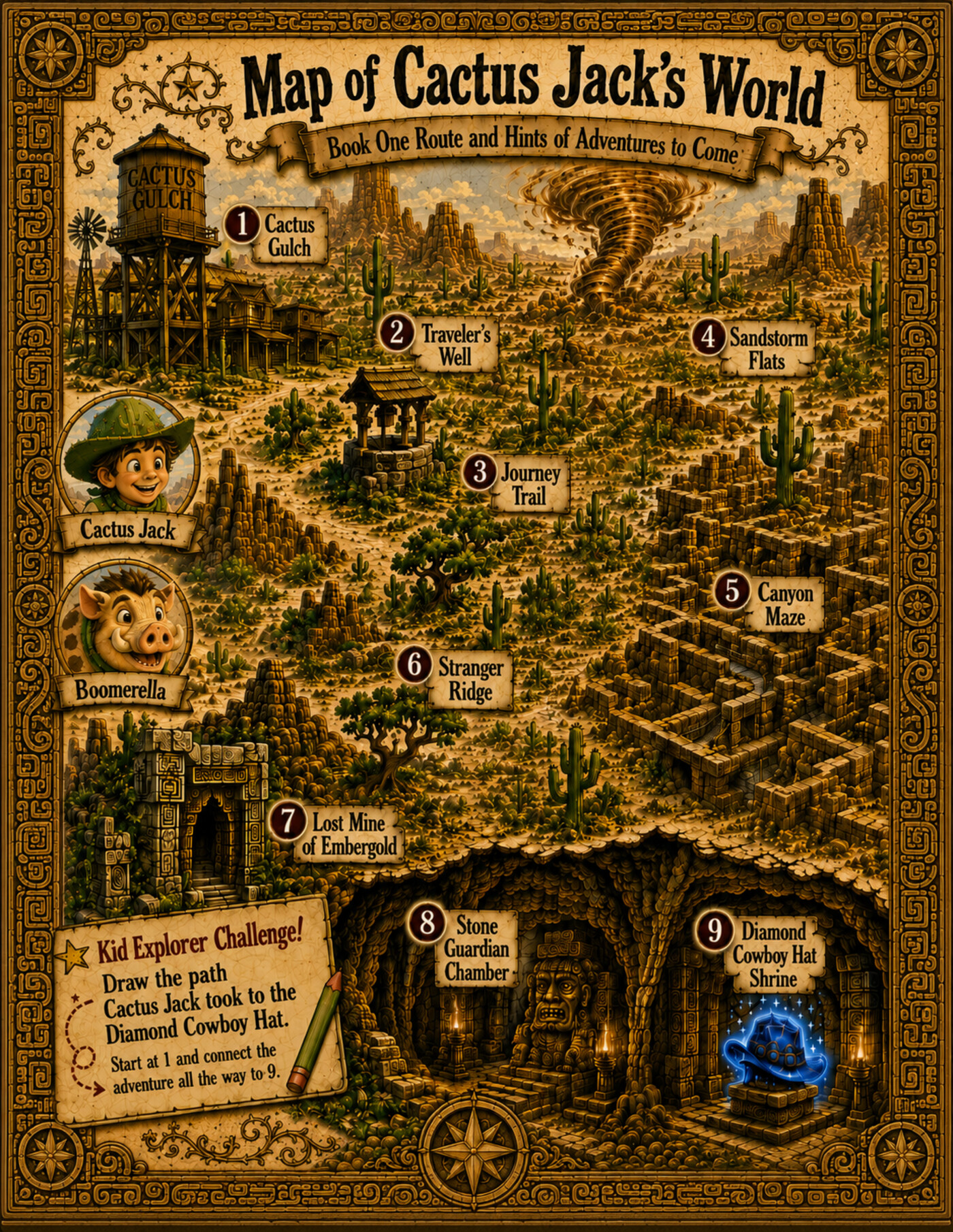 Map of Cactus Jack's World